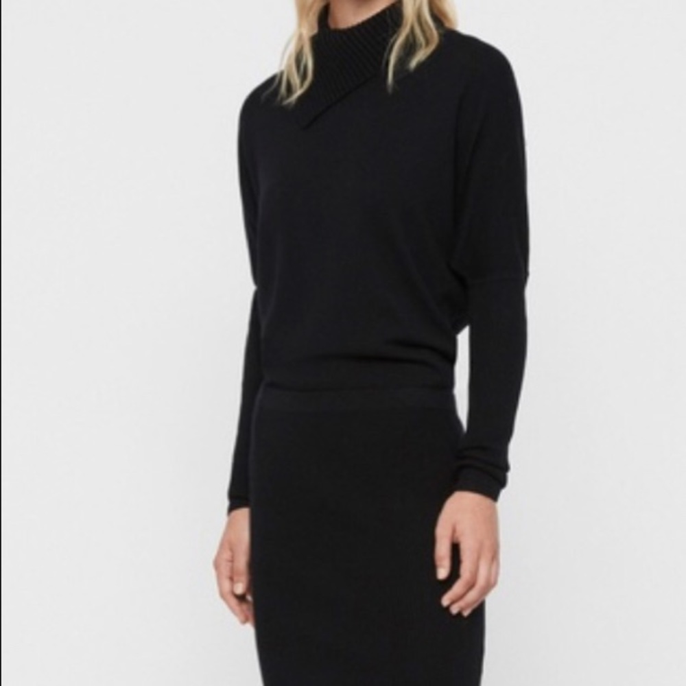NWT All Saints Black Sweater Dress Size Large
